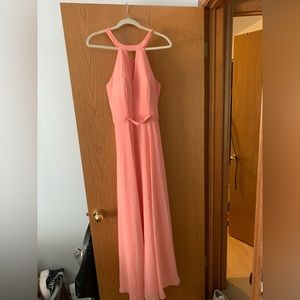 Peach bridesmaids dress